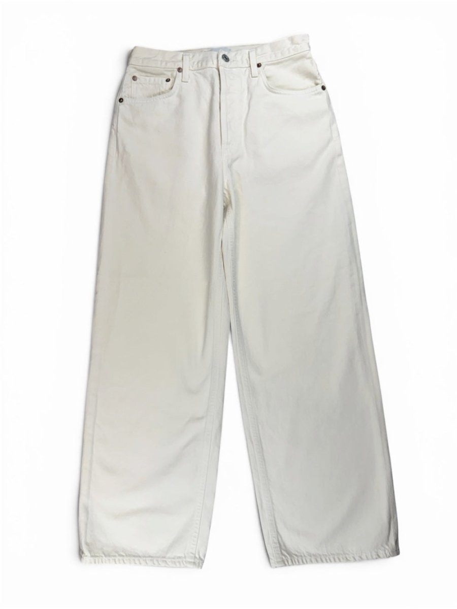 AGOLDE “low slung 30.5” in brown rice - TheRWDenimAGOLDE Low Slung 30.5 .5 in Brown Rice Wide-Leg Beige – TheRWDenim
