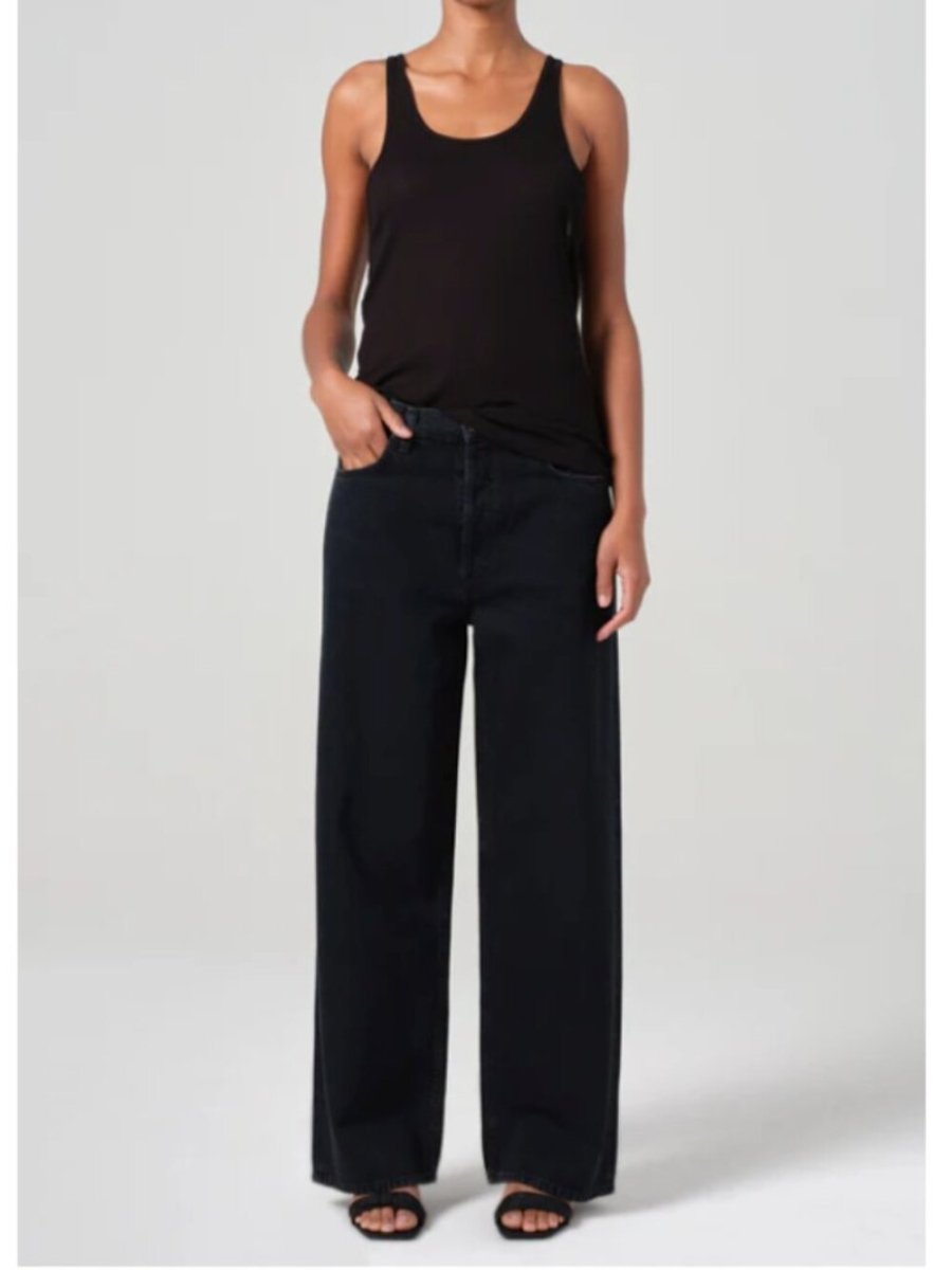 AGOLDE " Low Slung Baggy" Black Size 23 - TheRWDenimAGOLDE Low Slung Baggy Black Wide-Leg – TheRWDenim