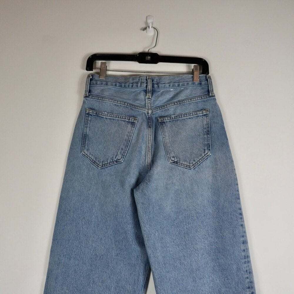 Agolde Low Slung Baggy size 24 - TheRWDenimAGOLDE Low Slung Baggy Wide-Leg Blue Wash – TheRWDenim