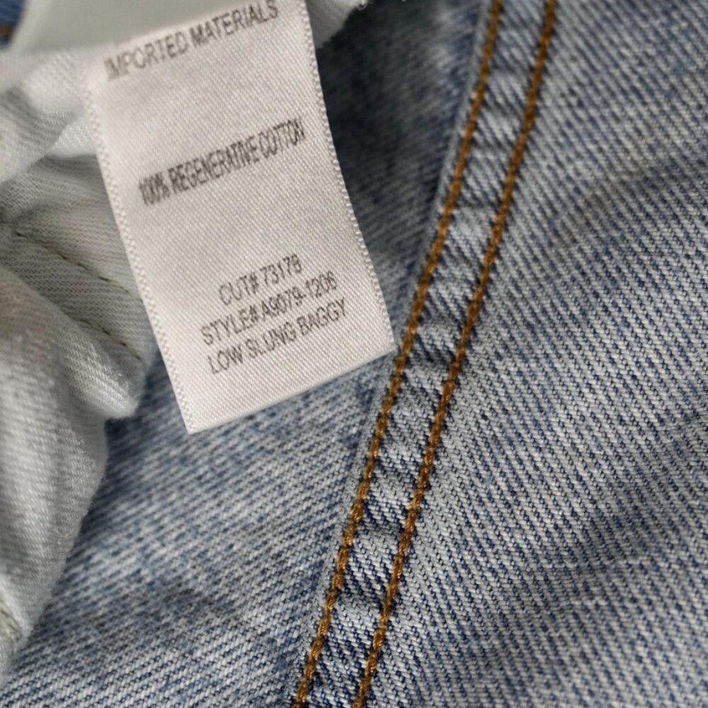 Agolde Low Slung Baggy size 24 - TheRWDenimAGOLDE Low Slung Baggy Wide-Leg Blue Wash – TheRWDenim