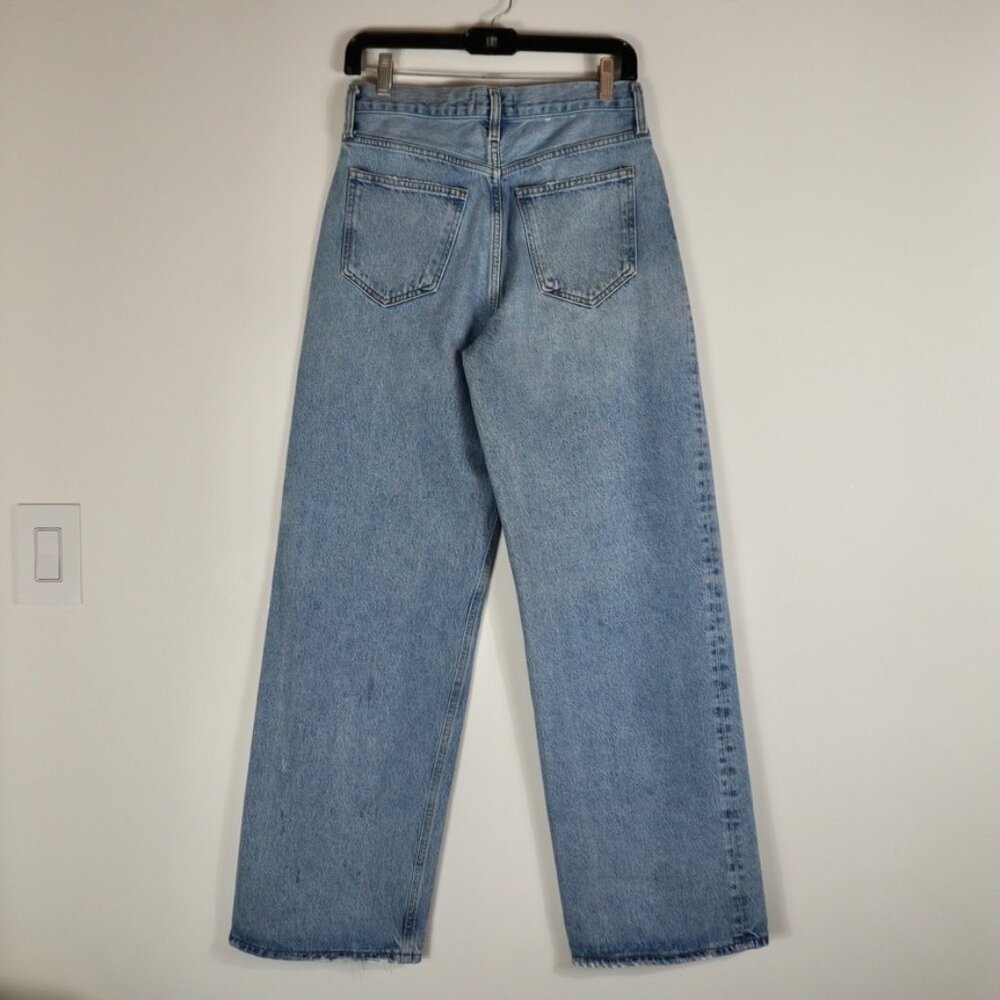 Agolde Low Slung Baggy size 24 - TheRWDenimAGOLDE Low Slung Baggy Wide-Leg Blue Wash – TheRWDenim