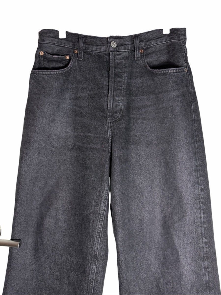 Agolde low slung baggy Wide-Leg High Rise Jeans in Washed Blac - TheRWDenimAGOLDE Low Slung Baggy Wide-Leg High Rise in Washed Black – TheRWDenim