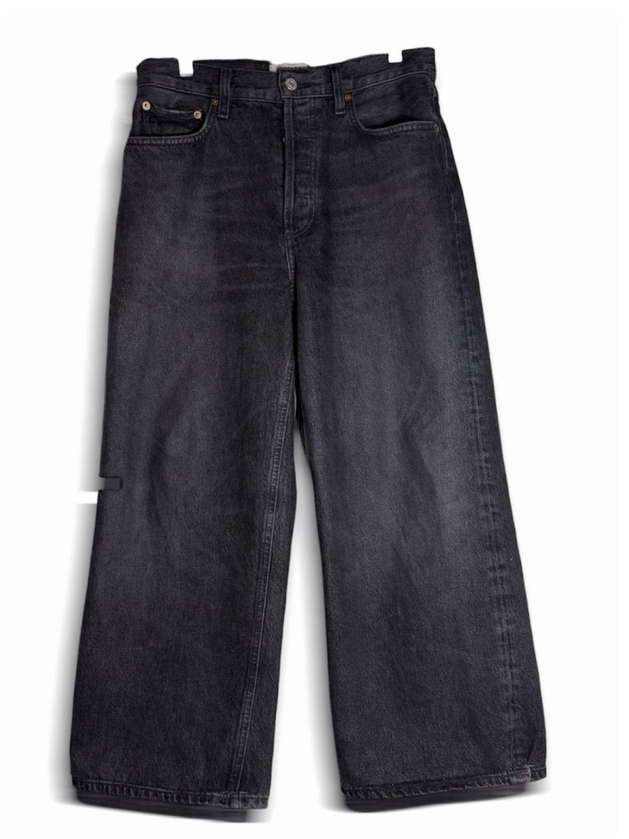 Agolde low slung baggy Wide-Leg High Rise Jeans in Washed Blac - TheRWDenimAGOLDE Low Slung Baggy Wide-Leg High Rise in Washed Black – TheRWDenim