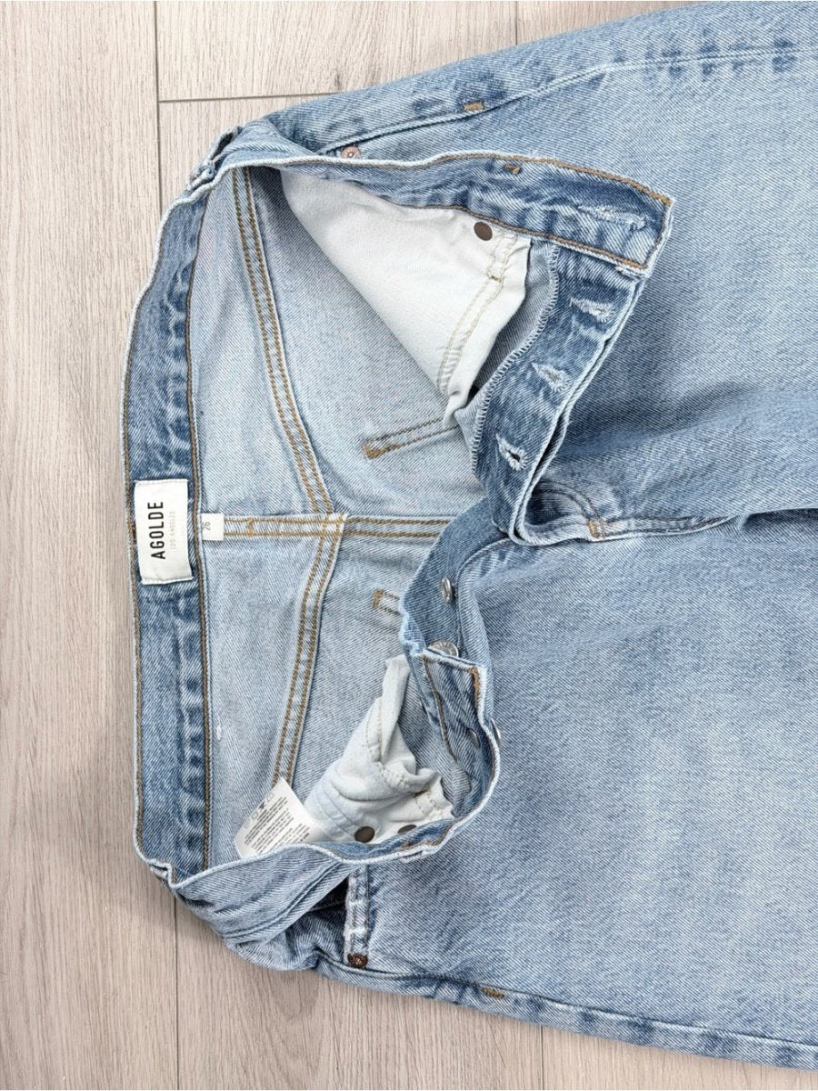 Agolde “Low Slung” size 26 - TheRWDenimAGOLDE Low Slung Wide-Leg Blue Wash – TheRWDenim