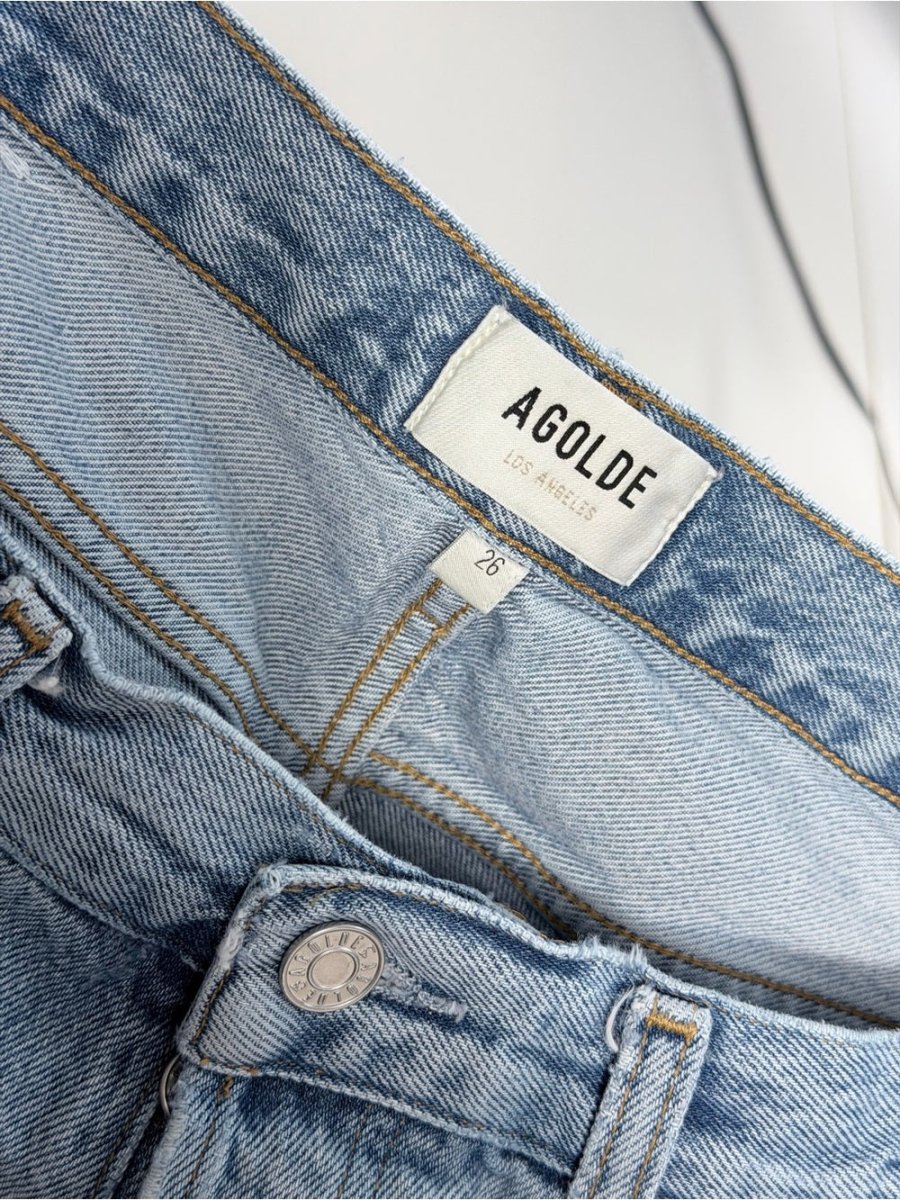Agolde “Low Slung” size 26 - TheRWDenimAGOLDE Low Slung Wide-Leg Blue Wash – TheRWDenim