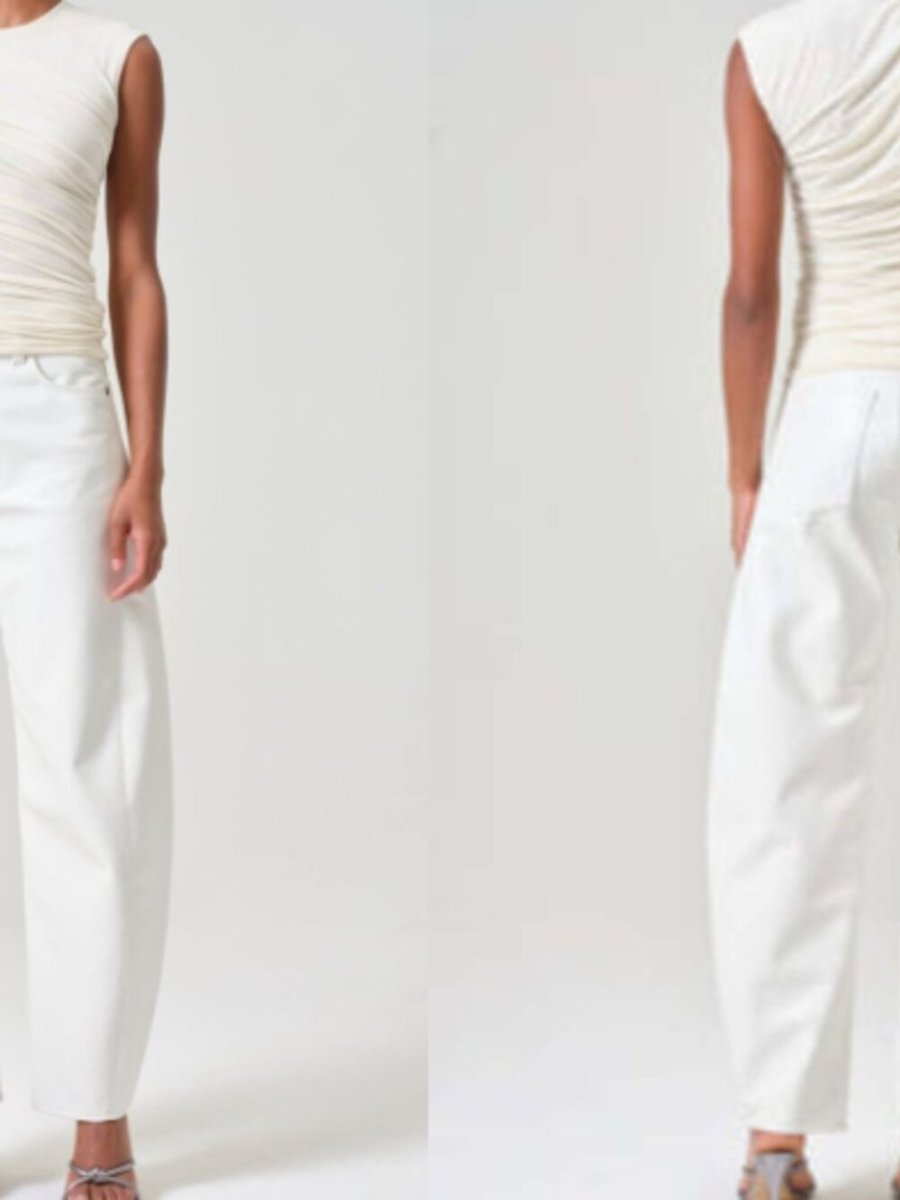Agolde "LUNA" in white size 24 women's jeans - TheRWDenimAGOLDE Luna In White Wide-Leg – TheRWDenim