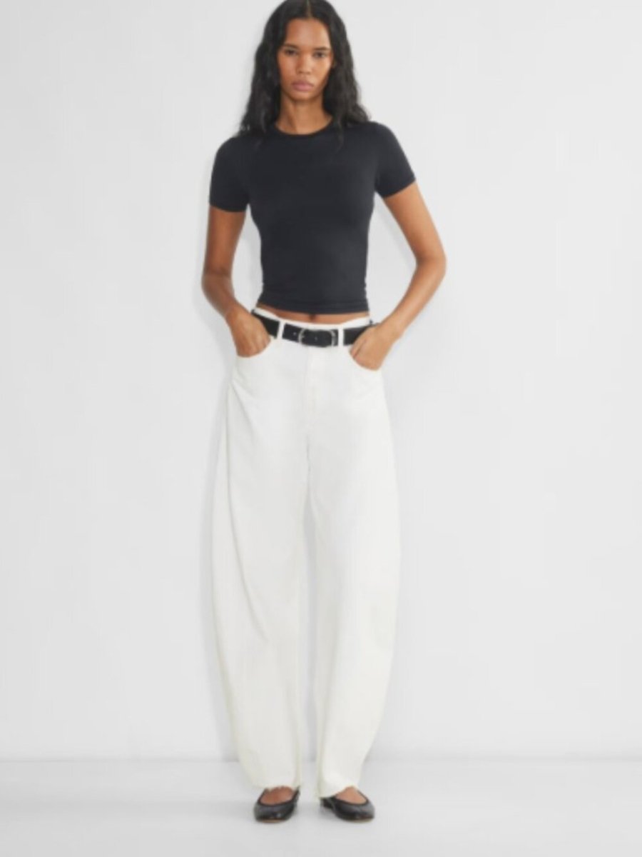 Agolde "LUNA" in white size 24 women's jeans - TheRWDenimAGOLDE Luna In White Wide-Leg – TheRWDenim