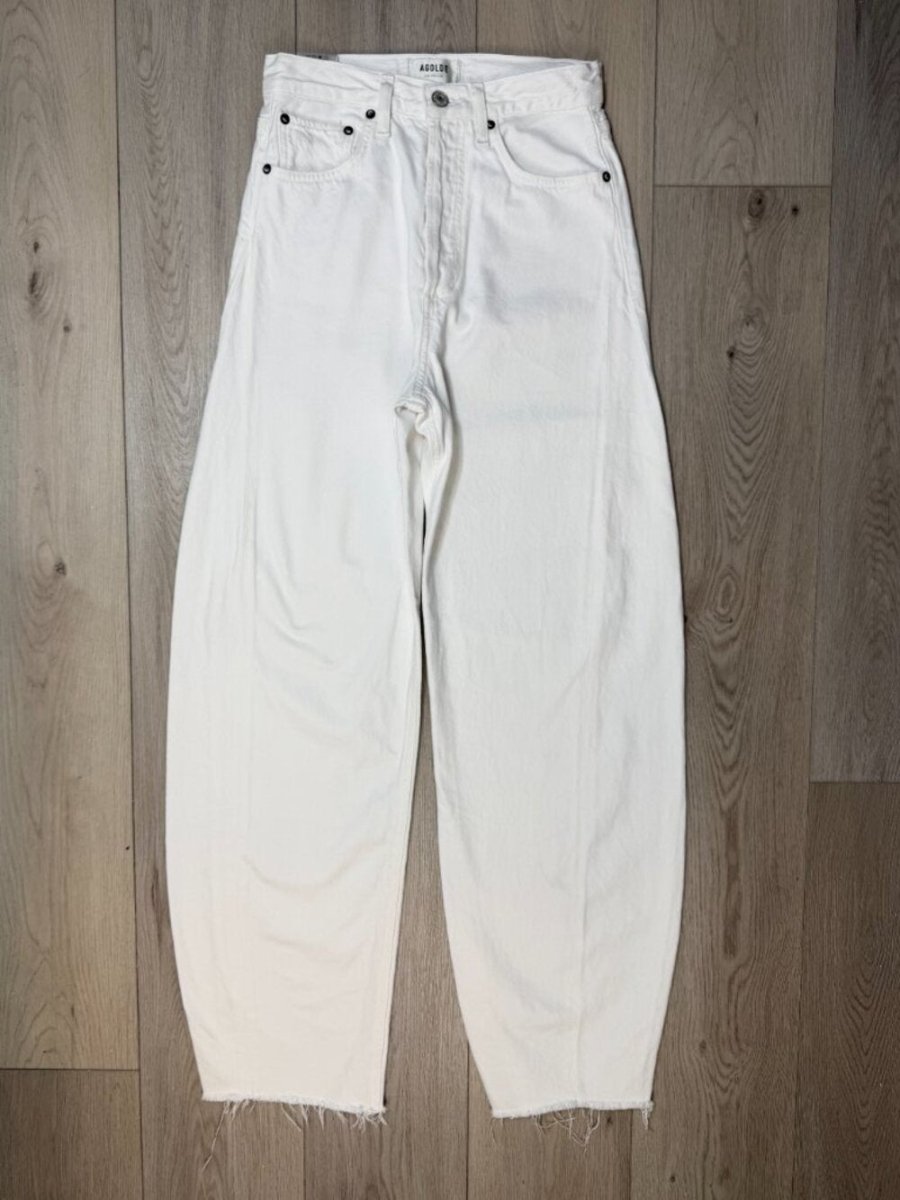 Agolde "LUNA" in white size 24 women's jeans - TheRWDenimAGOLDE Luna In White Wide-Leg – TheRWDenim