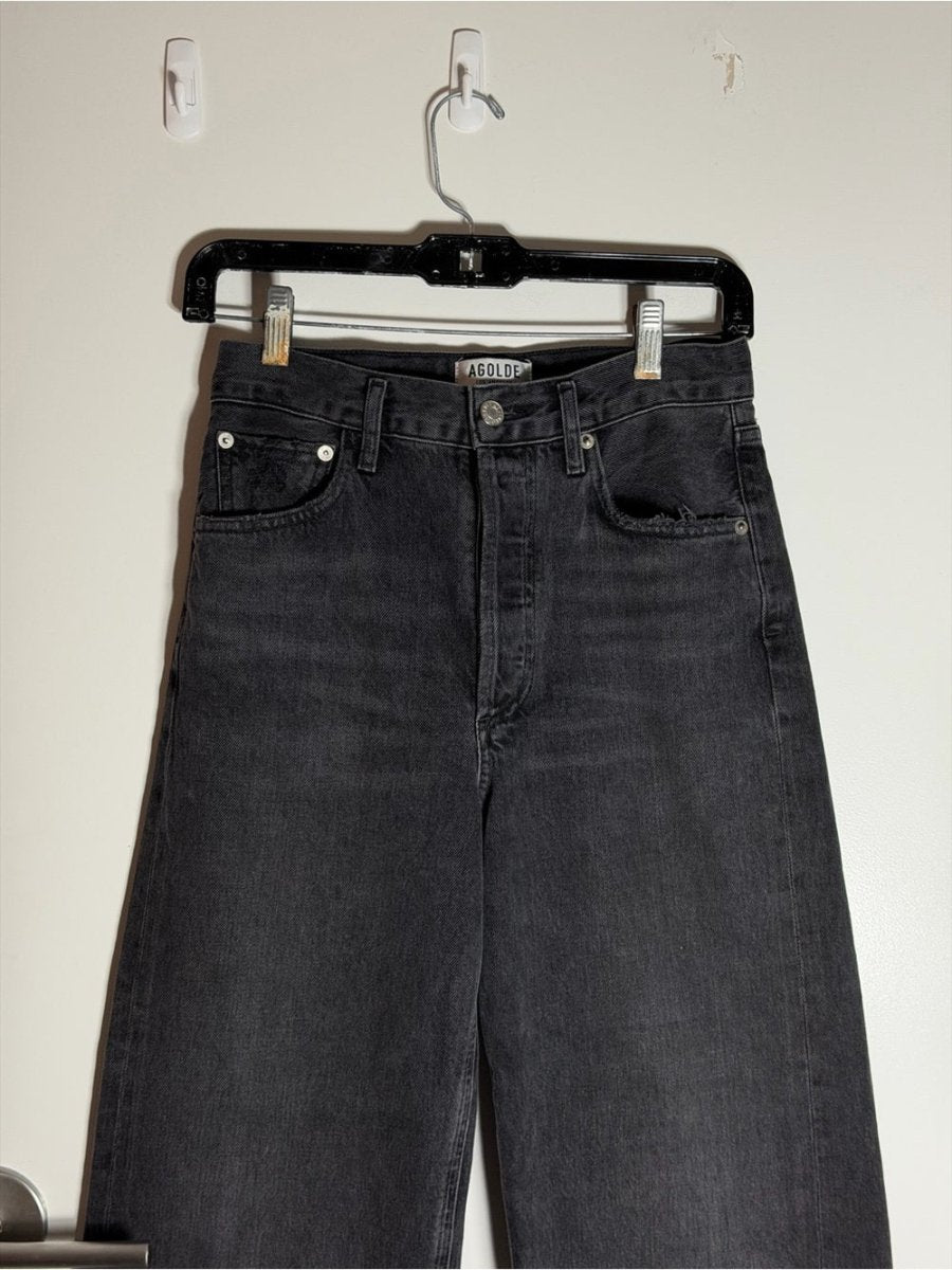 Agolde Ren High Rise 24 - TheRWDenimAGOLDE Ren High Rise Wide-Leg Black – TheRWDenim
