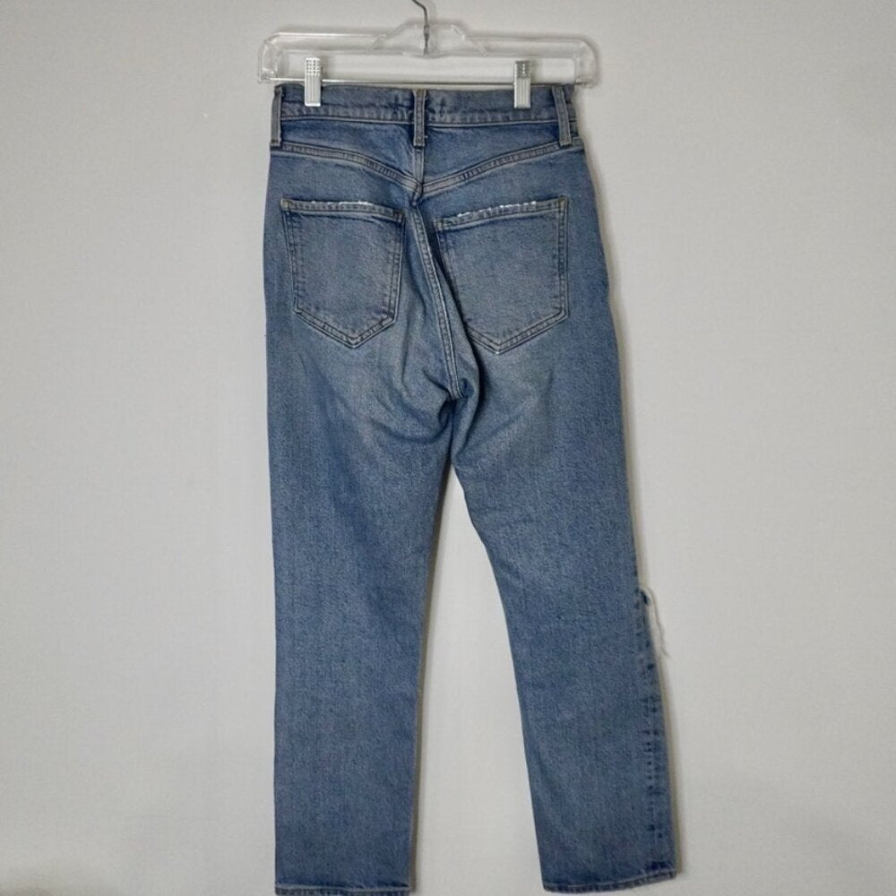 AGOLDE Riley High Rise Slim Straight Jeans Size 24 - TheRWDenimAGOLDE Riley High Rise Slim Straight Blue Wash – TheRWDenim