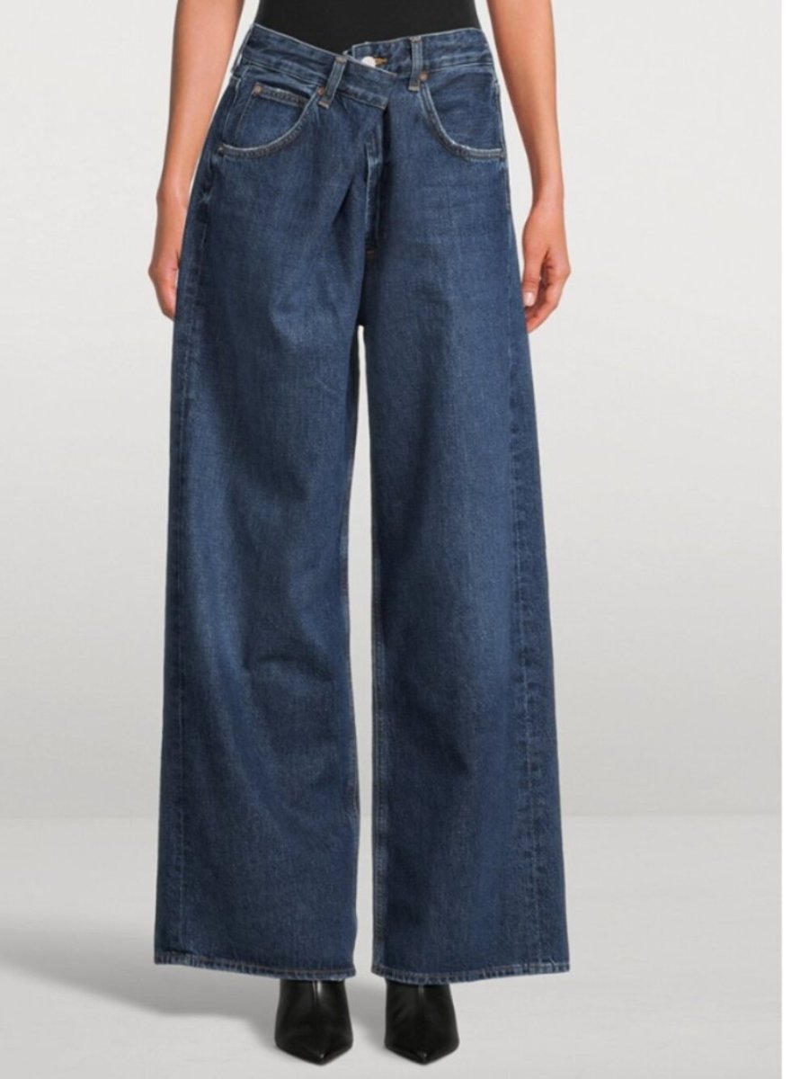 AGOLDE "Vana Jean's" size 24 - TheRWDenimAGOLDE Vana Jean 's Wide-Leg Navy – TheRWDenim