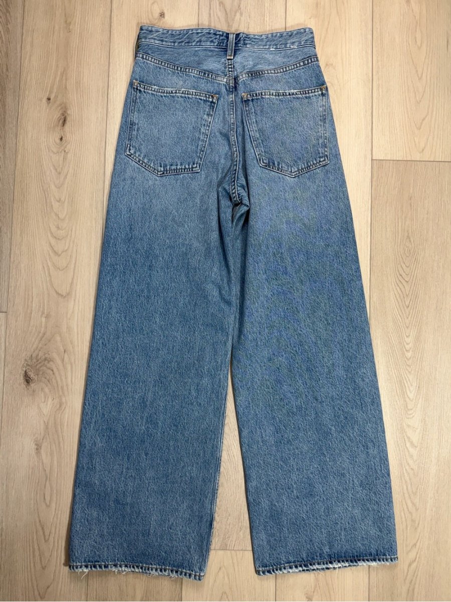 AGOLDE Vane Jeans – Preloved Size 25P - TheRWDenimAGOLDE Vane Wide-Leg Blue Wash – TheRWDenim