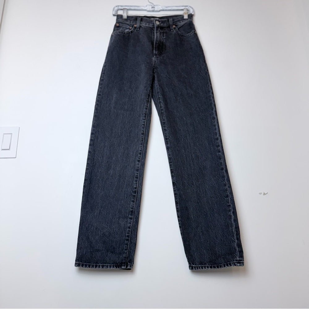 Aritizia Jeans Denim Forum the marlo high rise size 23 in black - TheRWDenimDenim Forum Aritzia the Marlo High Rise in Black Wide-Leg – TheRWDenim