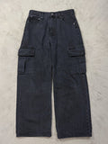 Aritzia Denim Forum The Farrah Hi Rise Cargo black 28 jeans - TheRWDenimDenim Forum Aritzia the Farrah Hi Rise Cargo Black Wide-Leg – TheRWDenim
