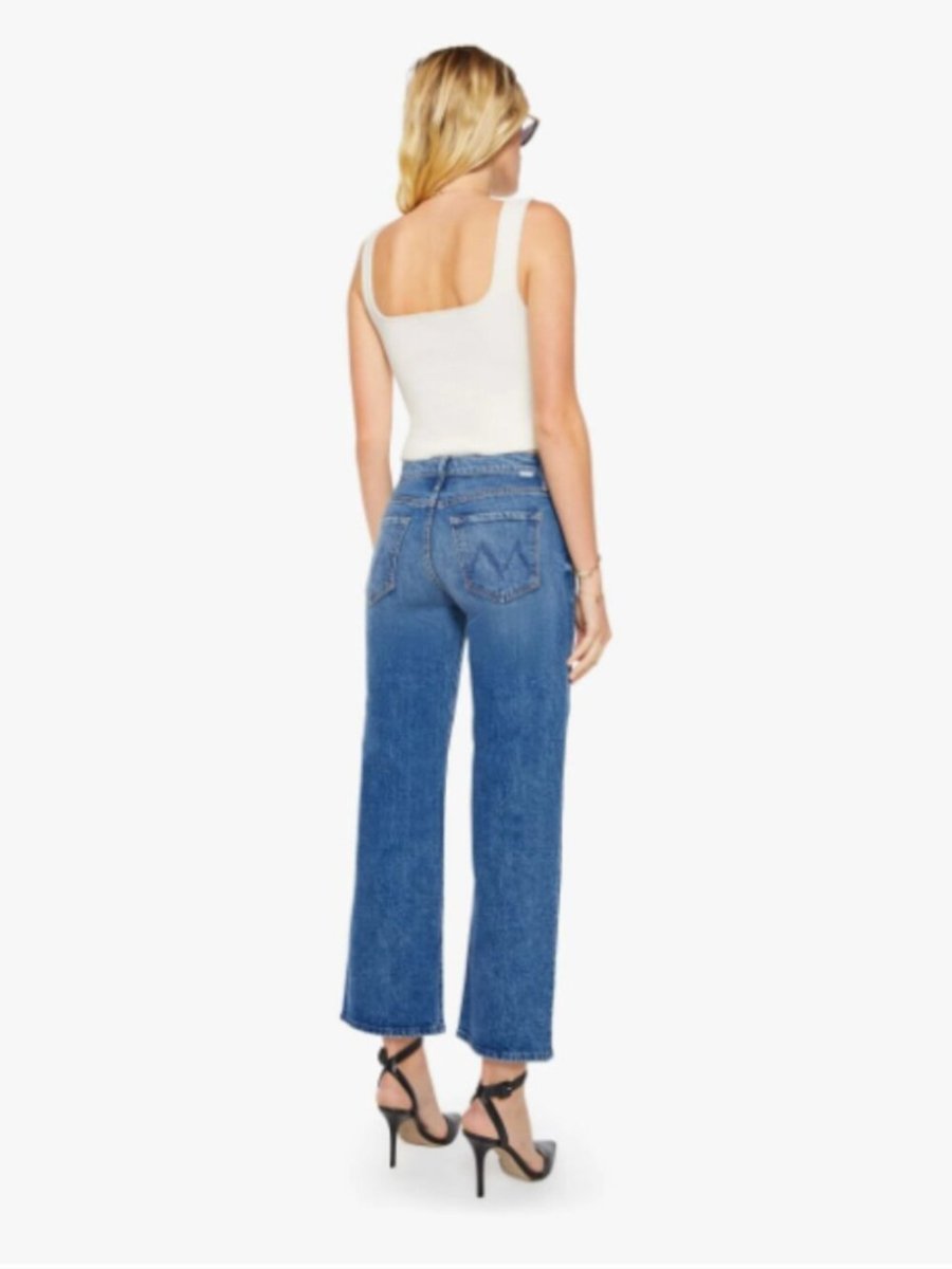 BNWT MOTHER The Mid Rise Maven Flood size 27 - TheRWDenimMOTHER The Mid Rise Maven Flood Wide-Leg Blue Wash – TheRWDenim