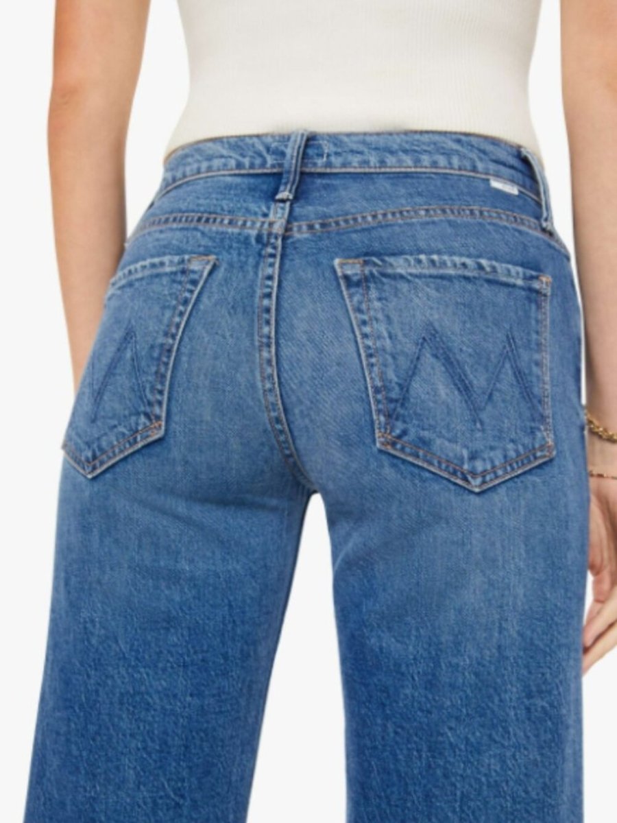 BNWT MOTHER The Mid Rise Maven Flood size 27 - TheRWDenimMOTHER The Mid Rise Maven Flood Wide-Leg Blue Wash – TheRWDenim