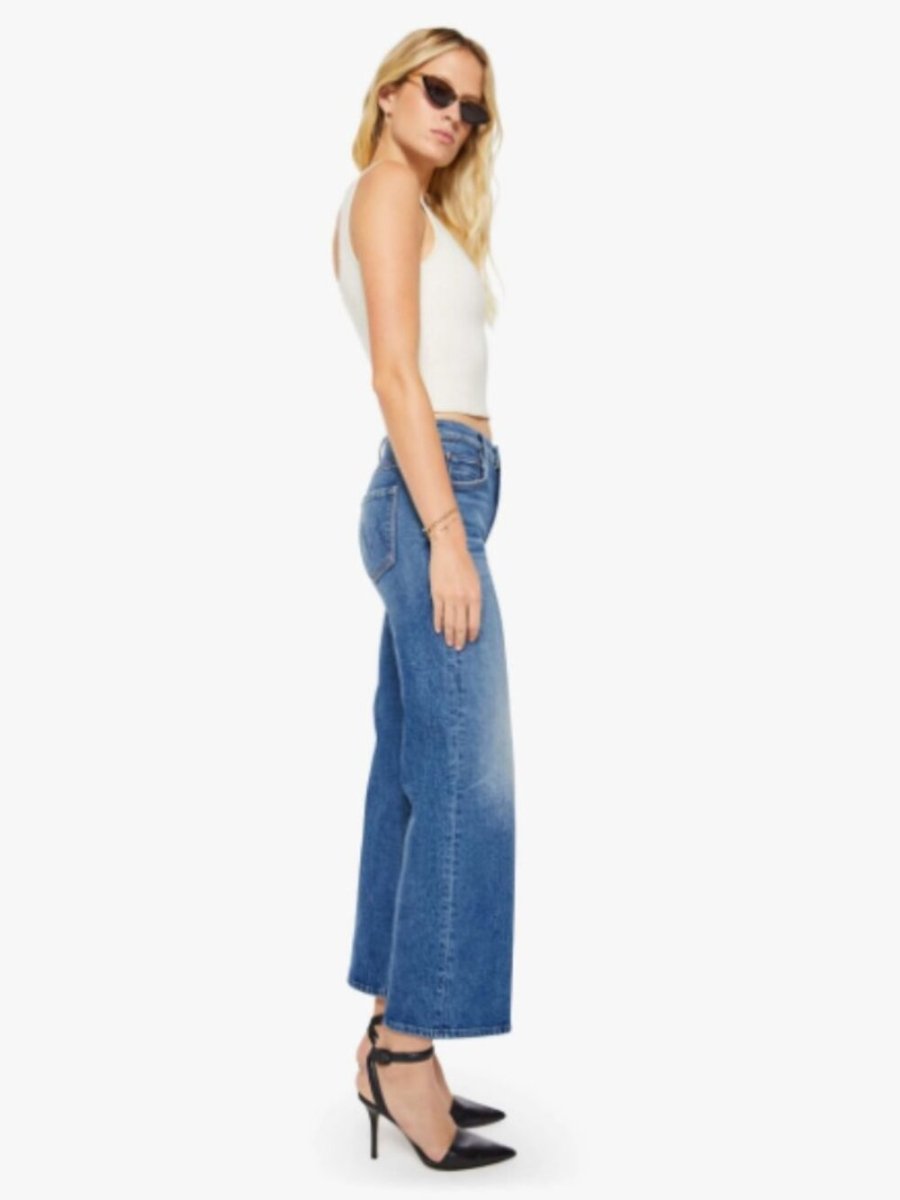 BNWT MOTHER The Mid Rise Maven Flood size 27 - TheRWDenimMOTHER The Mid Rise Maven Flood Wide-Leg Blue Wash – TheRWDenim