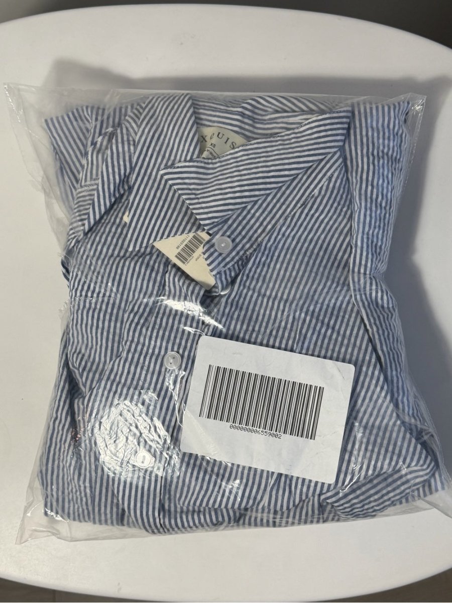 BNWT Tobie Sleeveless Shirtdress by Exquise in XS - TheRWDenimExquise Tobie Sleeveless Shirtdress in XS Striped – TheRWDenim