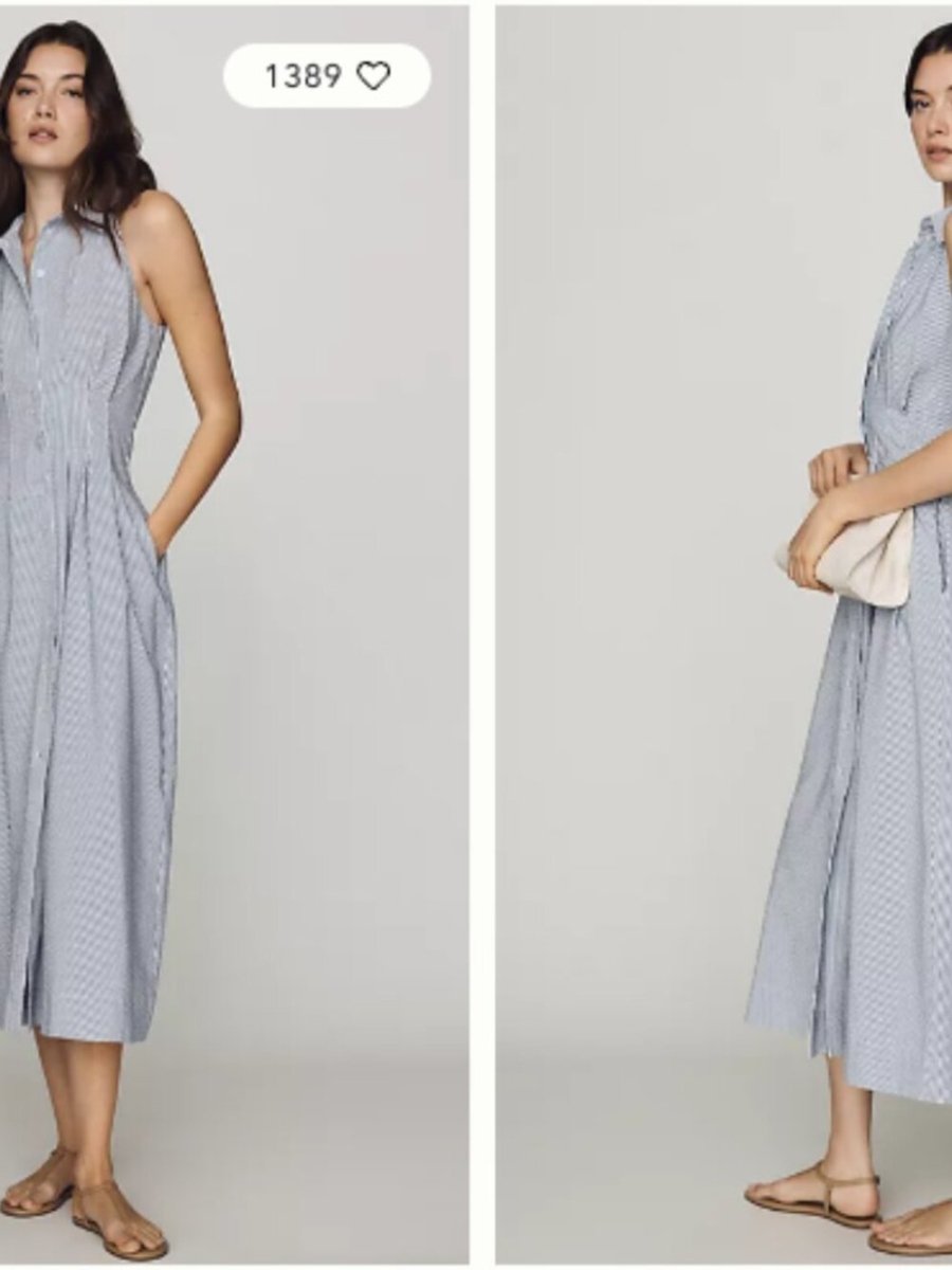 BNWT Tobie Sleeveless Shirtdress by Exquise in XS - TheRWDenimExquise Tobie Sleeveless Shirtdress in XS Striped – TheRWDenim