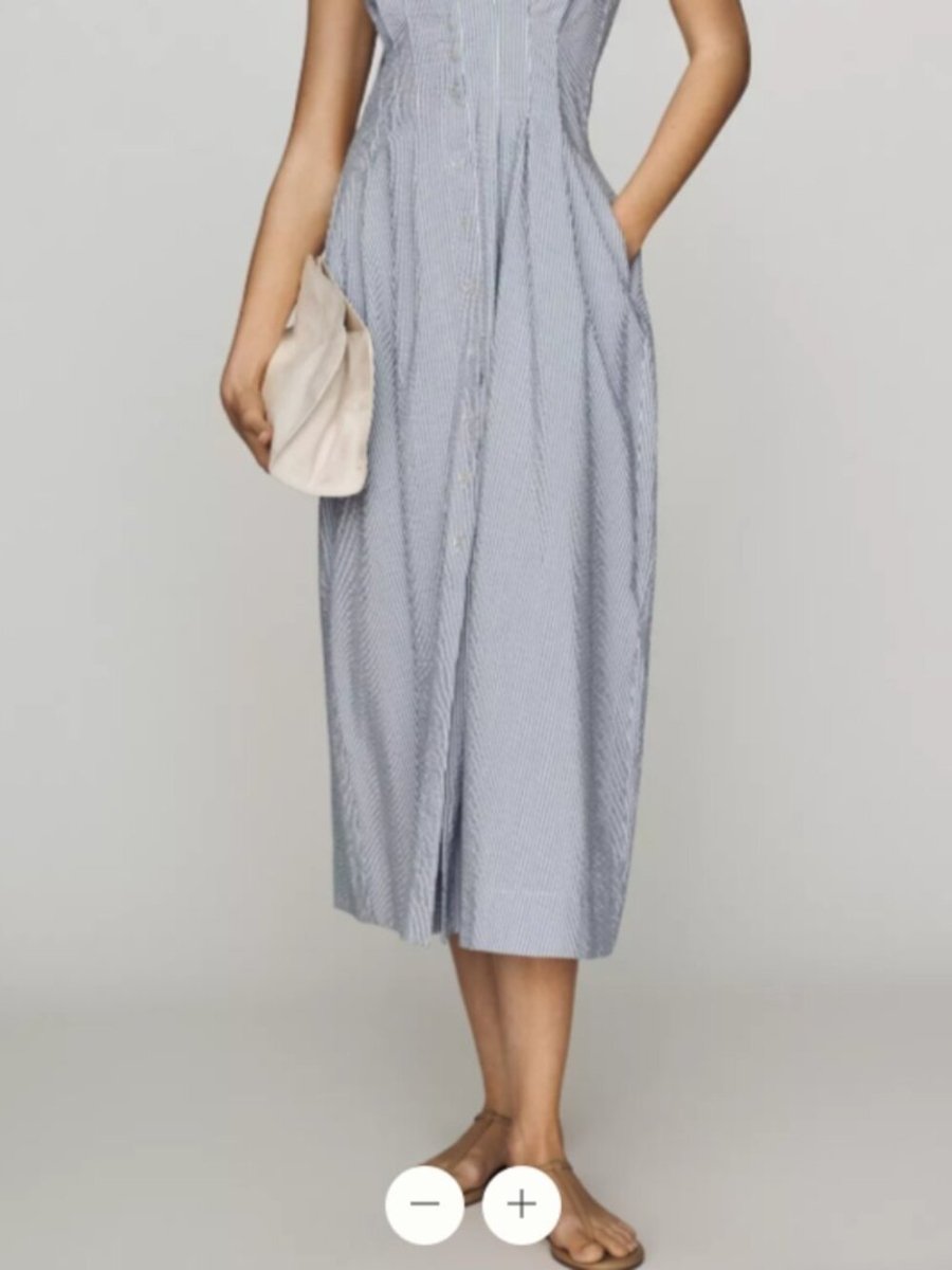 BNWT Tobie Sleeveless Shirtdress by Exquise in XS - TheRWDenimExquise Tobie Sleeveless Shirtdress in XS Striped – TheRWDenim