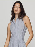 BNWT Tobie Sleeveless Shirtdress by Exquise in XS - TheRWDenimExquise Tobie Sleeveless Shirtdress in XS Striped – TheRWDenim