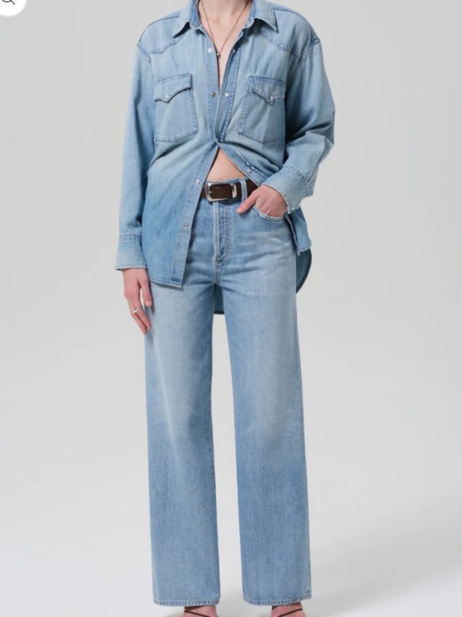 Citizens of Humanity Annina 24 - TheRWDenimCitizens of Humanity Annina Wide-Leg Blue Wash – TheRWDenim