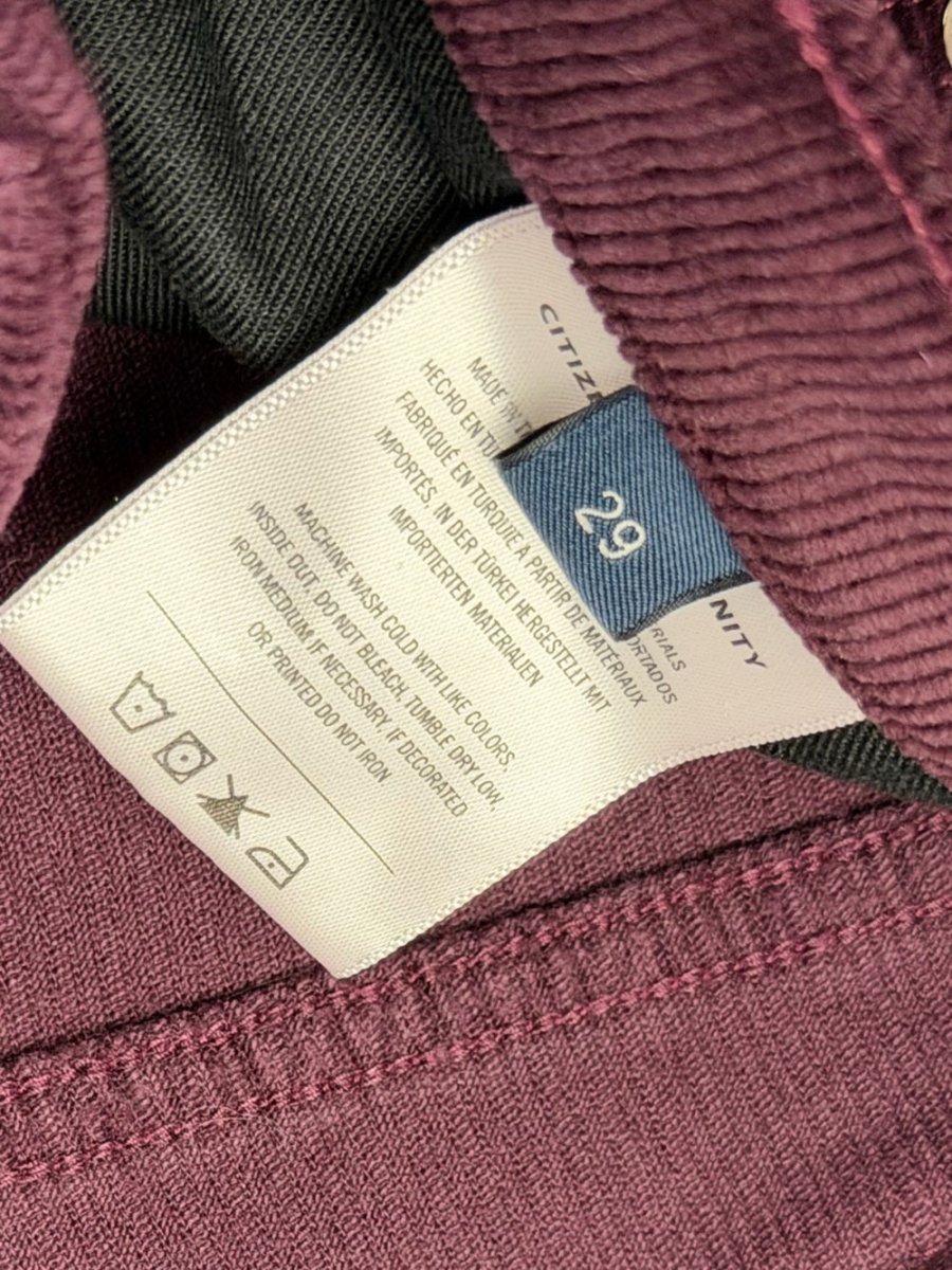 Citizens Of Humanity “ANNINA’s “ 29 corduroy - TheRWDenimCitizens of Humanity Annina's Corduroy Straight-Leg Purple – TheRWDenim