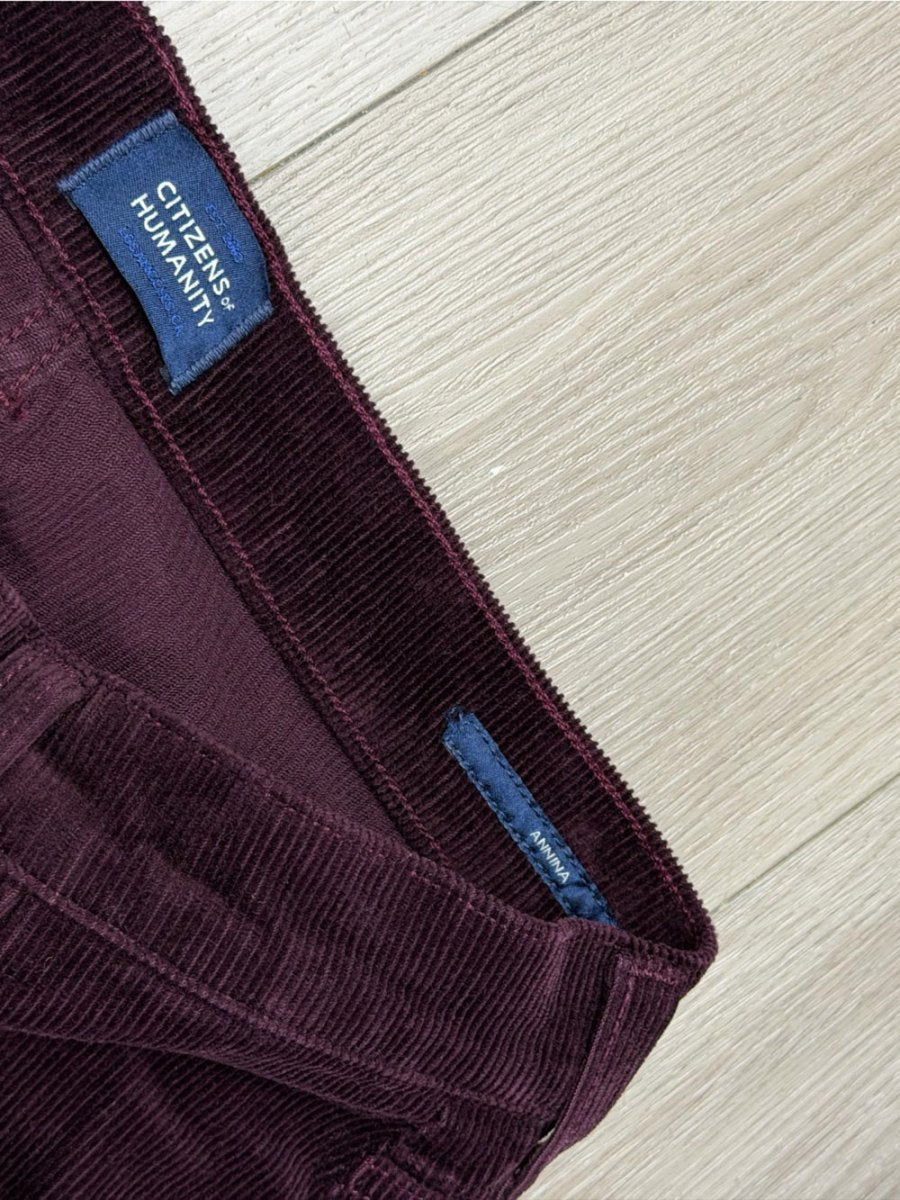 Citizens Of Humanity “ANNINA’s “ 29 corduroy - TheRWDenimCitizens of Humanity Annina's Corduroy Straight-Leg Purple – TheRWDenim
