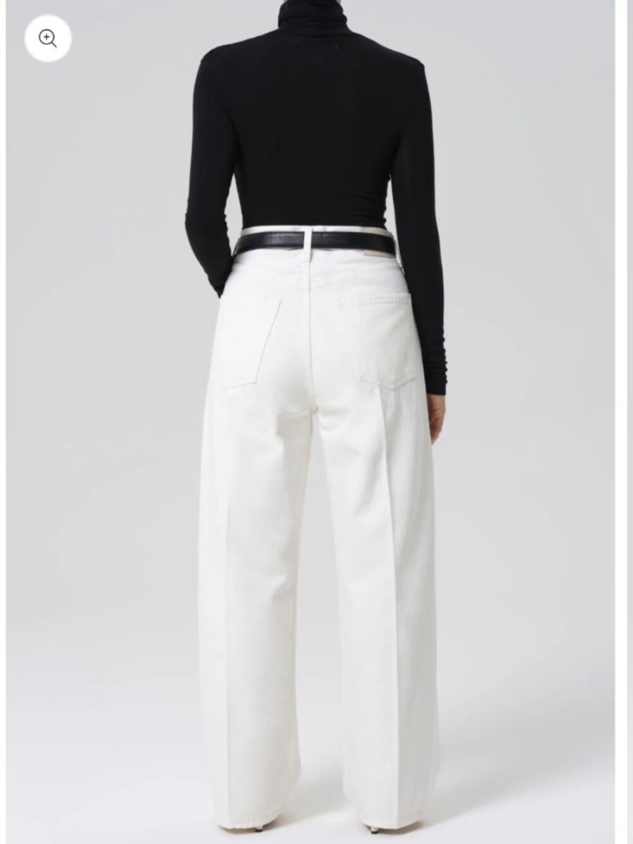 Citizens of Humanity "AYLA baggy" petite - TheRWDenimCitizens of Humanity Ayla Baggy Petite Wide-Leg White – TheRWDenim