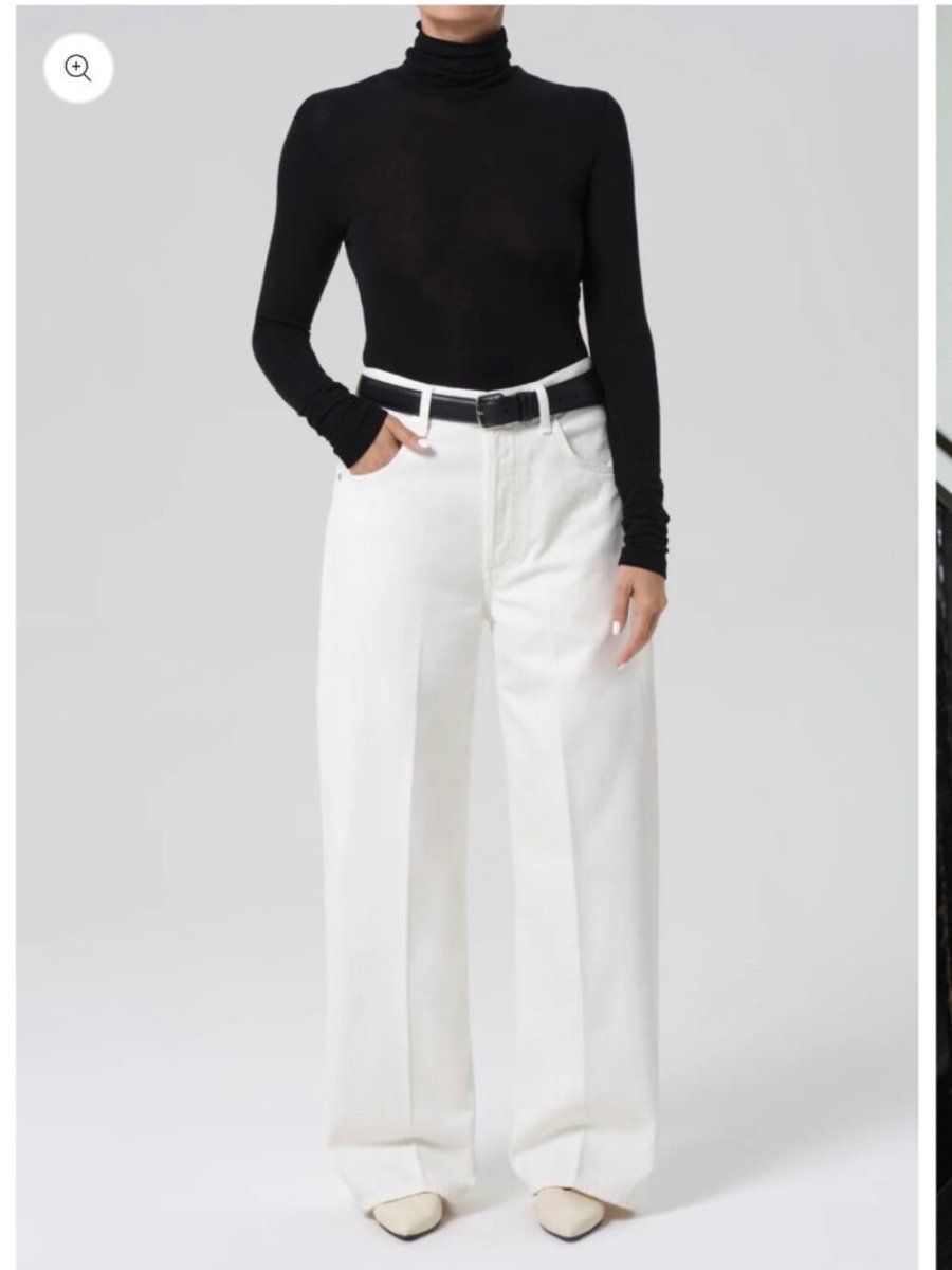 Citizens of Humanity "AYLA baggy" petite - TheRWDenimCitizens of Humanity Ayla Baggy Petite Wide-Leg White – TheRWDenim