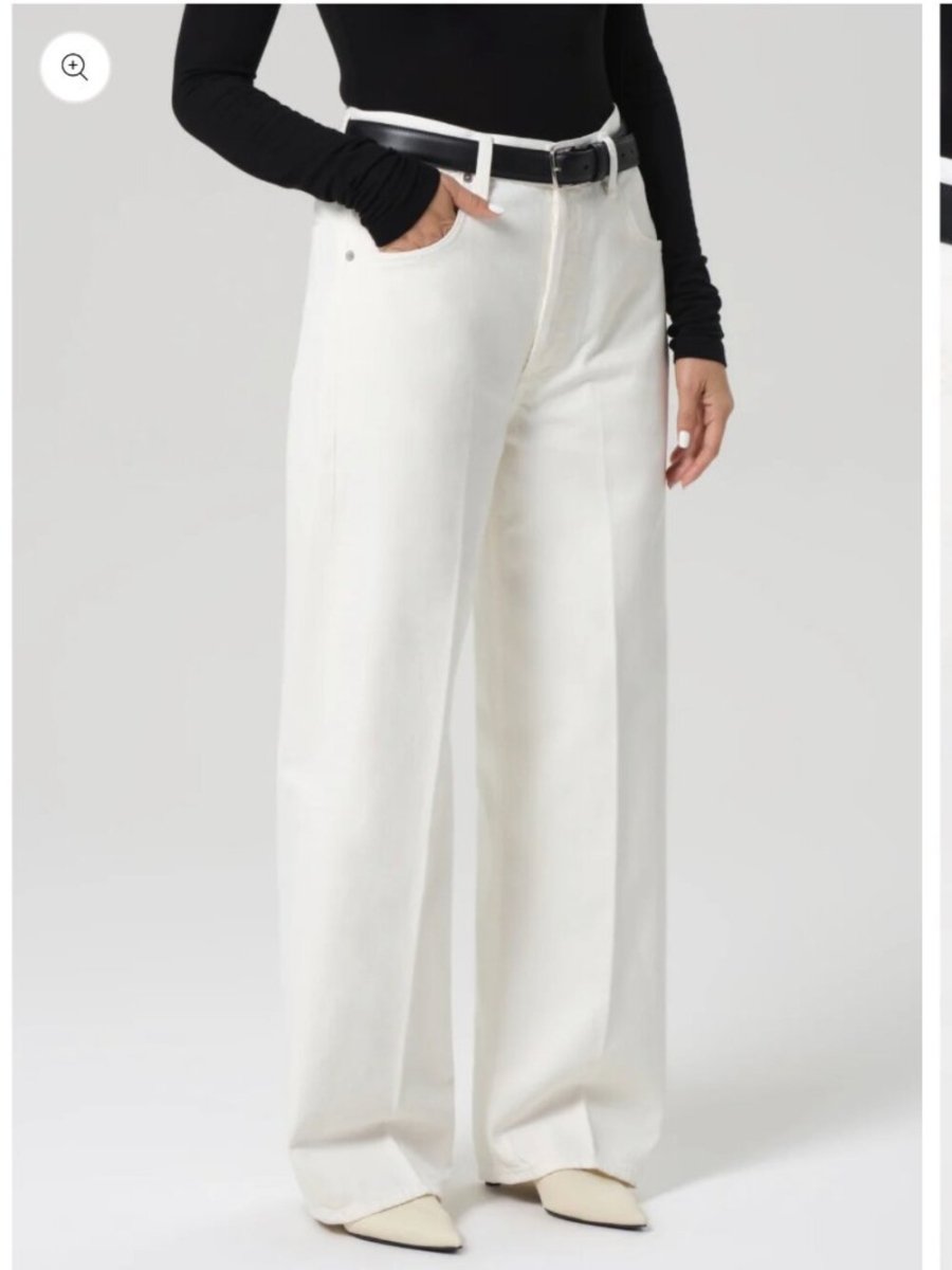 Citizens of Humanity "AYLA baggy" petite - TheRWDenimCitizens of Humanity Ayla Baggy Petite Wide-Leg White – TheRWDenim
