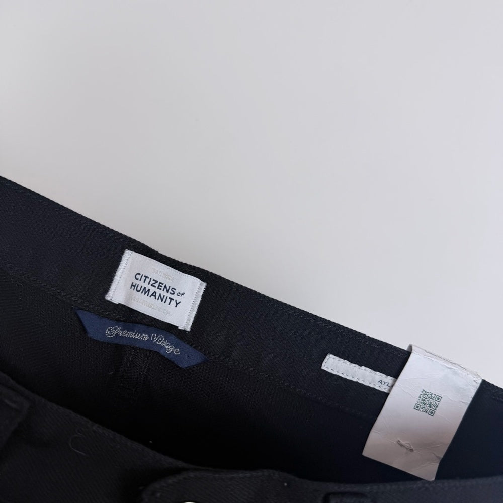 Citizens Of Humanity AYLA in SOLID black size 25 - TheRWDenimCitizens of Humanity Ayla in Solid Black Wide-Leg – TheRWDenim