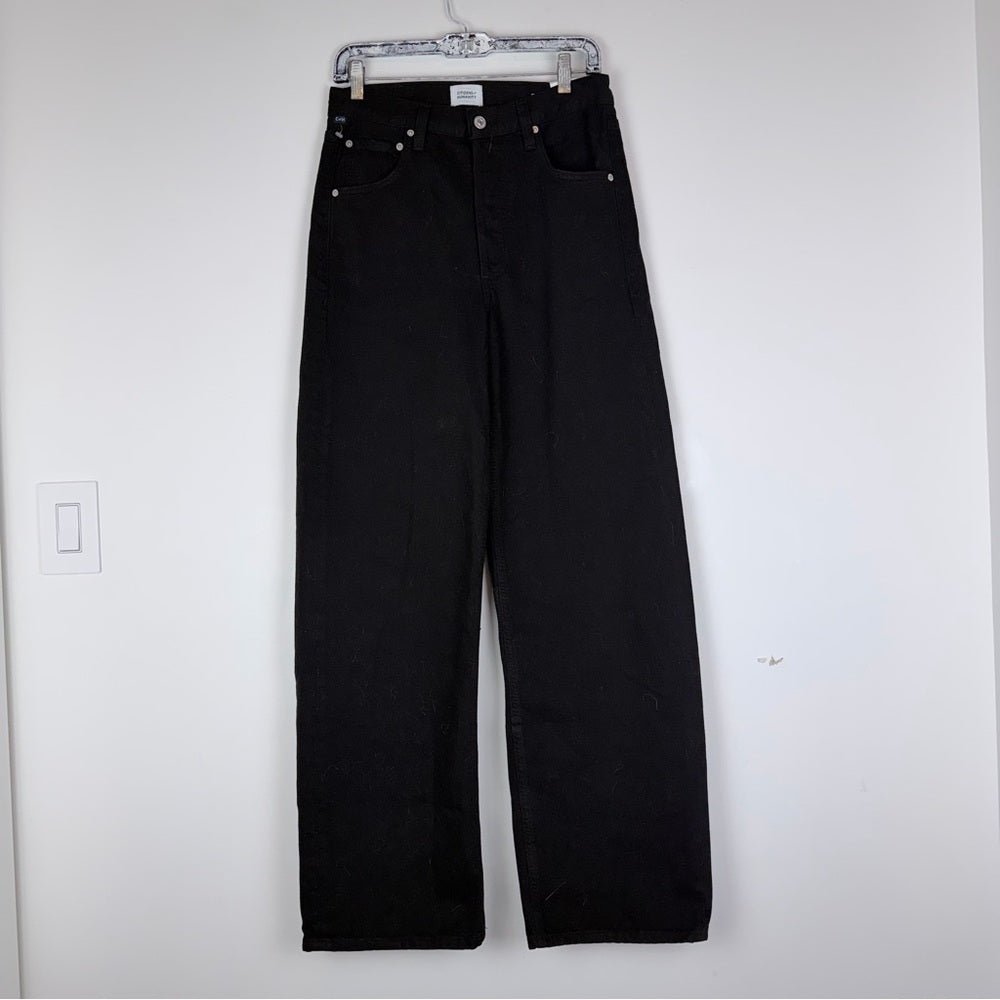 Citizens Of Humanity AYLA in SOLID black size 25 - TheRWDenimCitizens of Humanity Ayla in Solid Black Wide-Leg – TheRWDenim