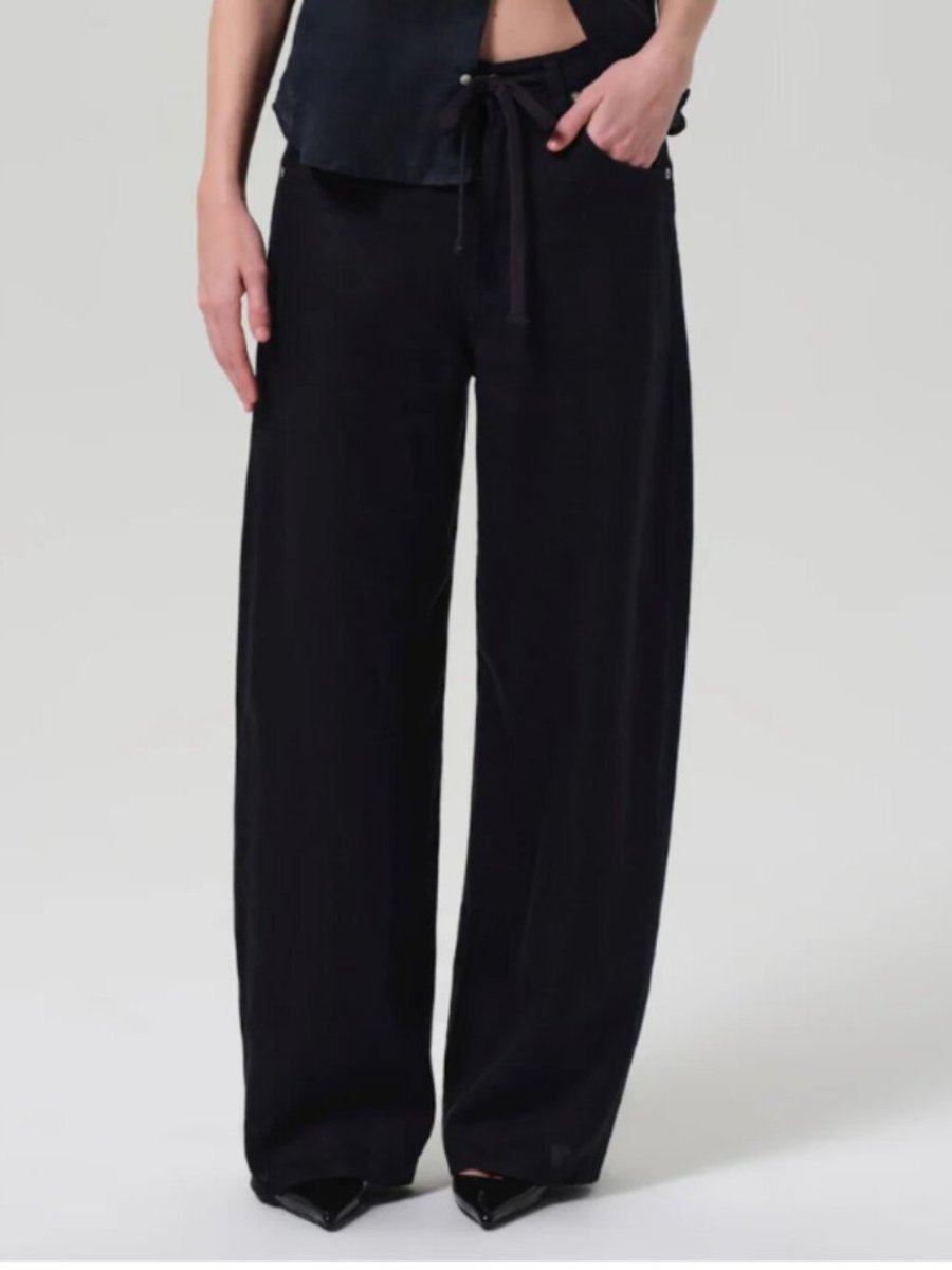 Citizens of Humanity Brynn Drawstring Linen Trouser - TheRWDenimCitizens of Humanity Brynn Drawstring Linen Trouser Wide-Leg Black – TheRWDenim