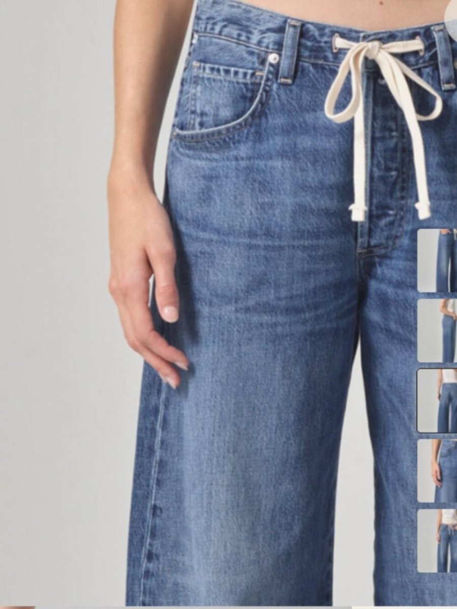 Citizens of Humanity "BRYNN" in atlantis size 29 - TheRWDenimCitizens of Humanity Brynn In Atlantis Wide-Leg Blue Wash – TheRWDenim