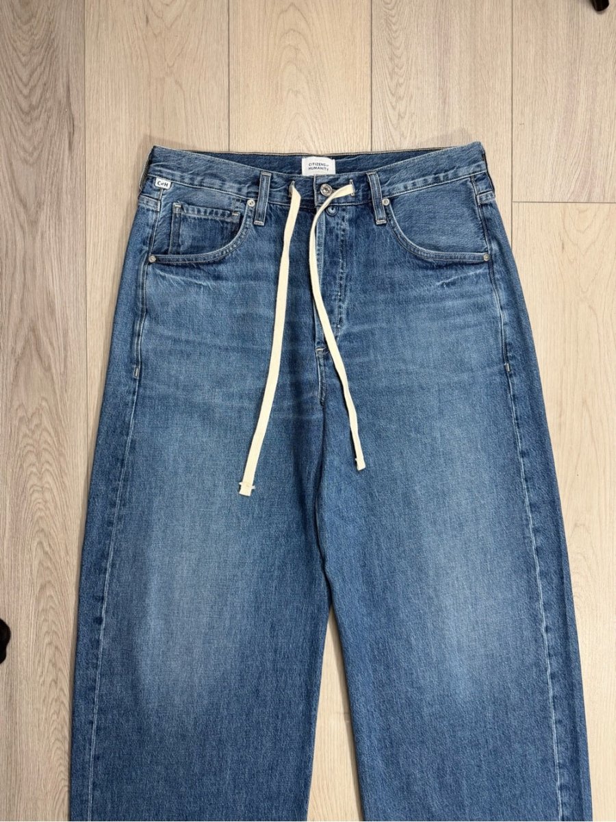 Citizens of Humanity "BRYNN" in atlantis size 29 - TheRWDenimCitizens of Humanity Brynn In Atlantis Wide-Leg Blue Wash – TheRWDenim