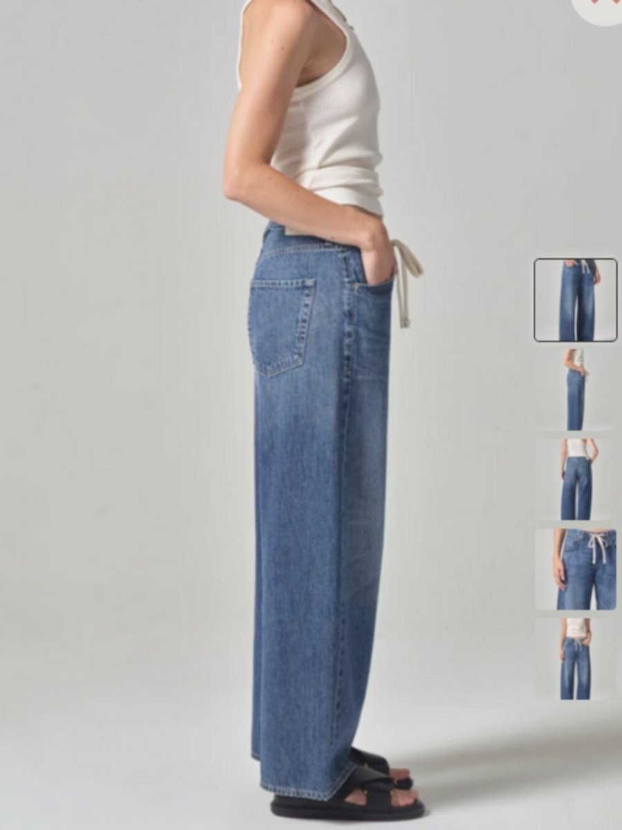 Citizens of Humanity "BRYNN" in atlantis size 29 - TheRWDenimCitizens of Humanity Brynn In Atlantis Wide-Leg Blue Wash – TheRWDenim