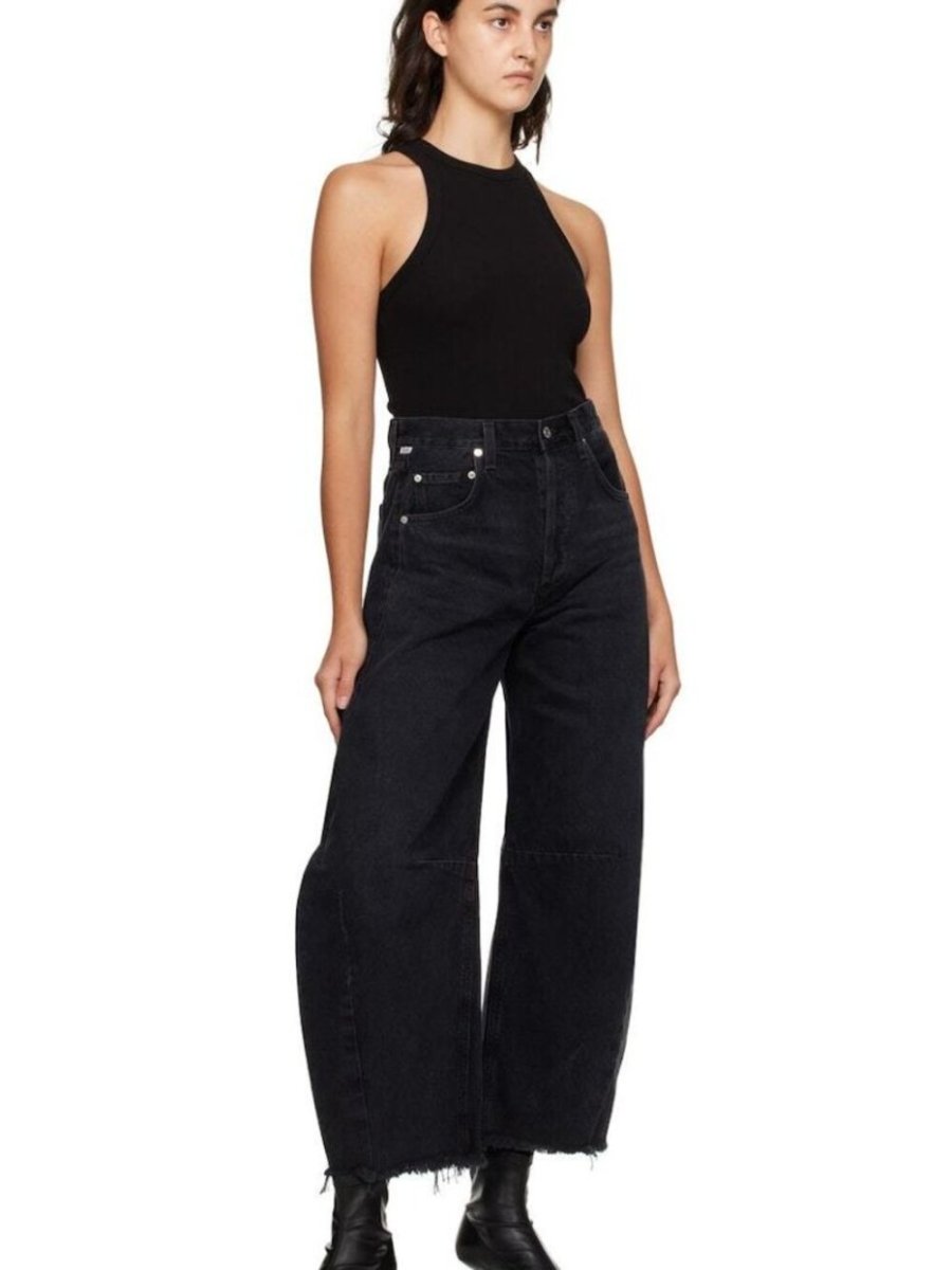 Citizens of Humanity Horseshoe Jeans in Black size 24 - TheRWDenimCitizens of Humanity Horseshoe in Black Wide-Leg – TheRWDenim