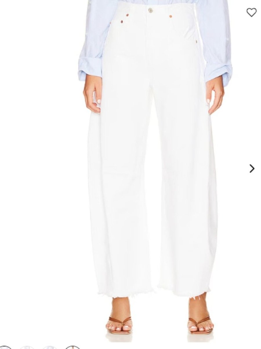 CITIZENS oF Humanity "Horseshoe" jeans in white 24 - TheRWDenimCitizens of Humanity Horseshoe In White Wide-Leg – TheRWDenim