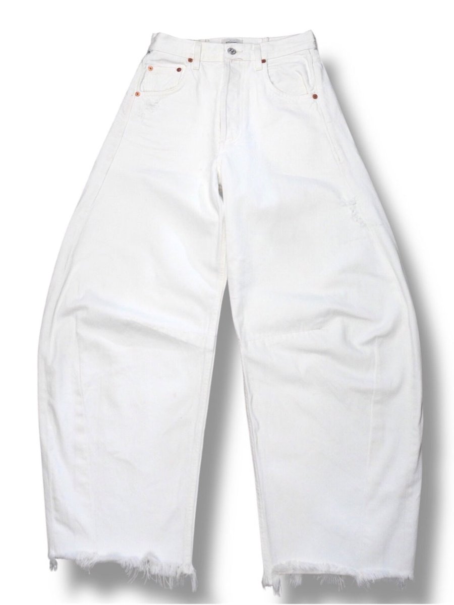 CITIZENS oF Humanity "Horseshoe" jeans in white 24 - TheRWDenimCitizens of Humanity Horseshoe In White Wide-Leg – TheRWDenim