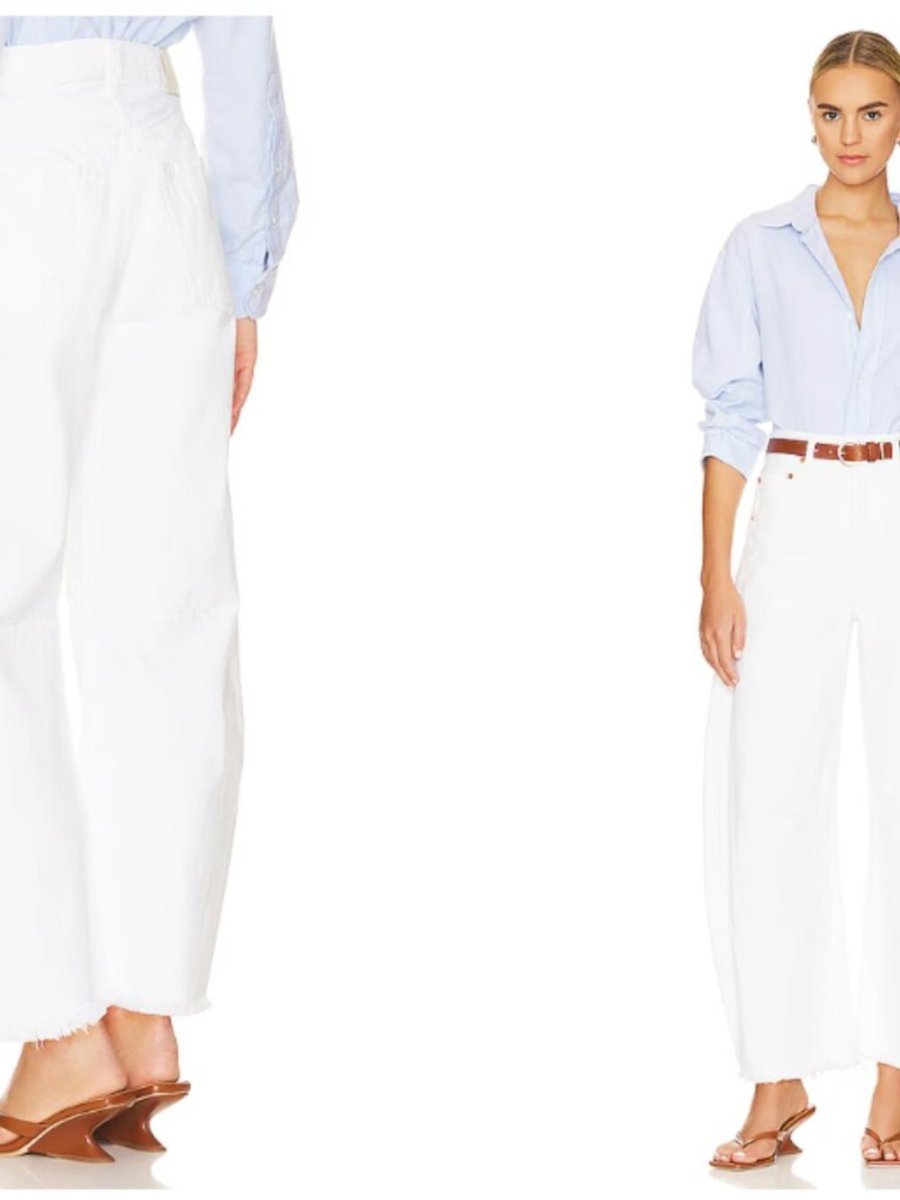 CITIZENS oF Humanity "Horseshoe" jeans in white 24 - TheRWDenimCitizens of Humanity Horseshoe In White Wide-Leg – TheRWDenim