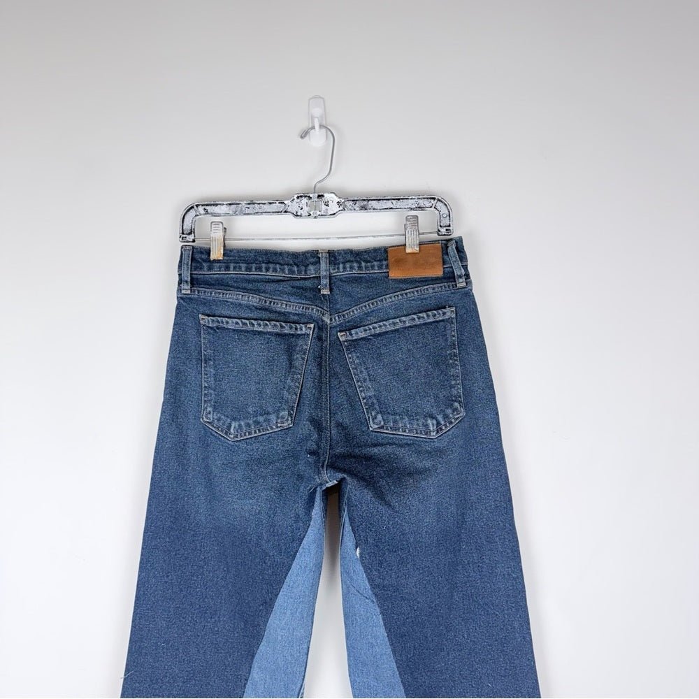 Citizens of humanity two tone reworked in size 27 - TheRWDenimCitizens of Humanity Two Tone Wide-Leg Blue Wash Upcycled Reworked Denim – TheRWDenim