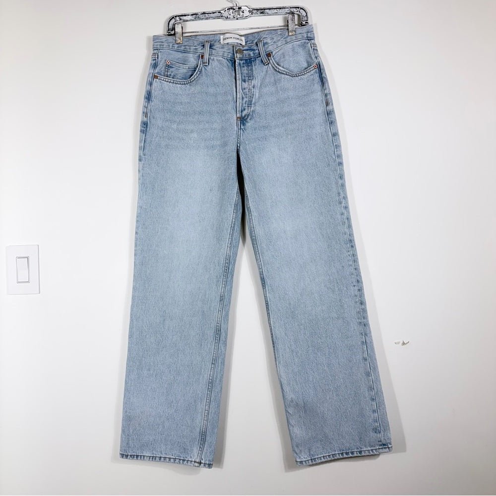Denim Forum “ 90’s vintage Lo-rise cuffed jeans size 28 - TheRWDenimDenim Forum 90's Vintage Lo-Rise Cuffed Straight-Leg Blue Wash – TheRWDenim