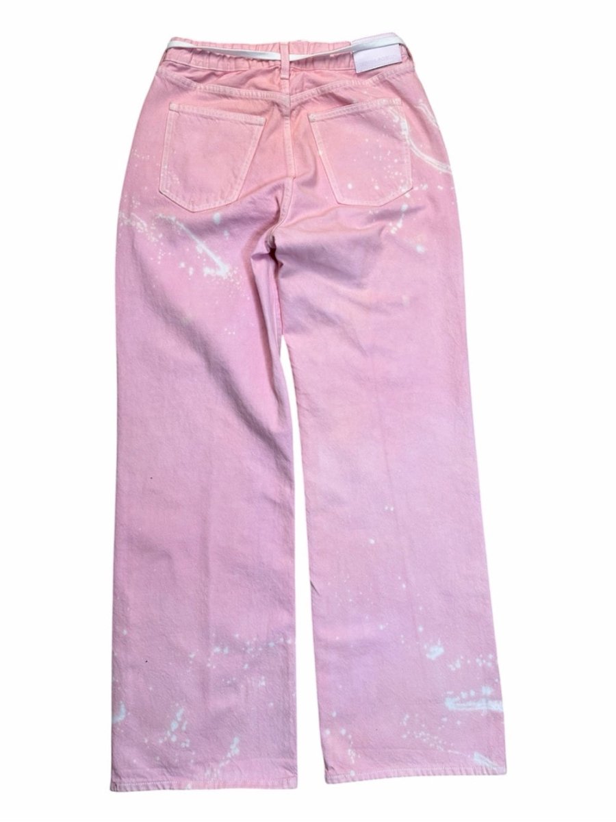 Denim forum aritzia 90’s wide leg baggy jeans - TheRWDenimDenim Forum Aritzia 90's Wide Leg Baggy Pink Upcycled Reworked Denim – TheRWDenim