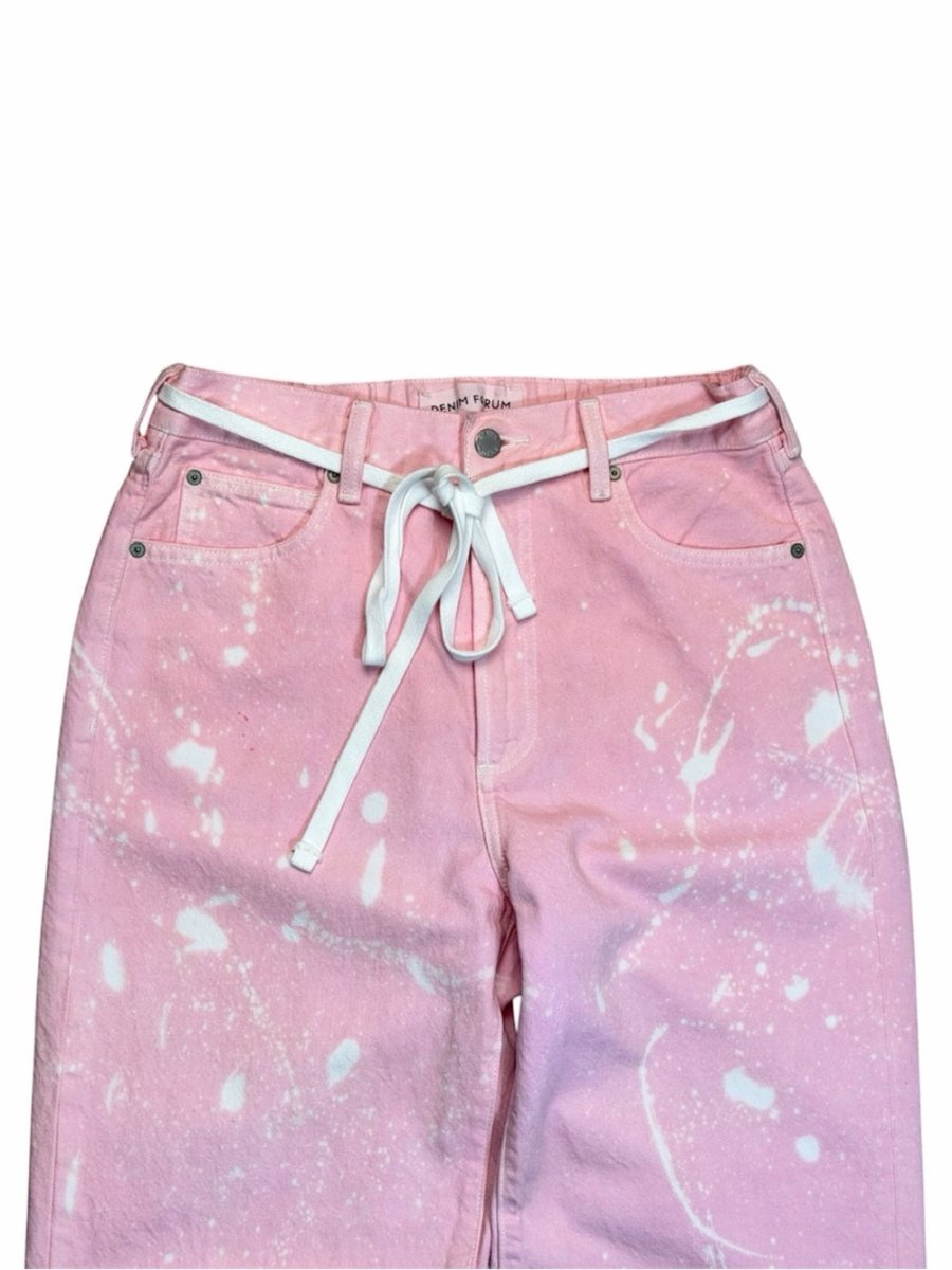 Denim forum aritzia 90’s wide leg baggy jeans - TheRWDenimDenim Forum Aritzia 90's Wide Leg Baggy Pink Upcycled Reworked Denim – TheRWDenim