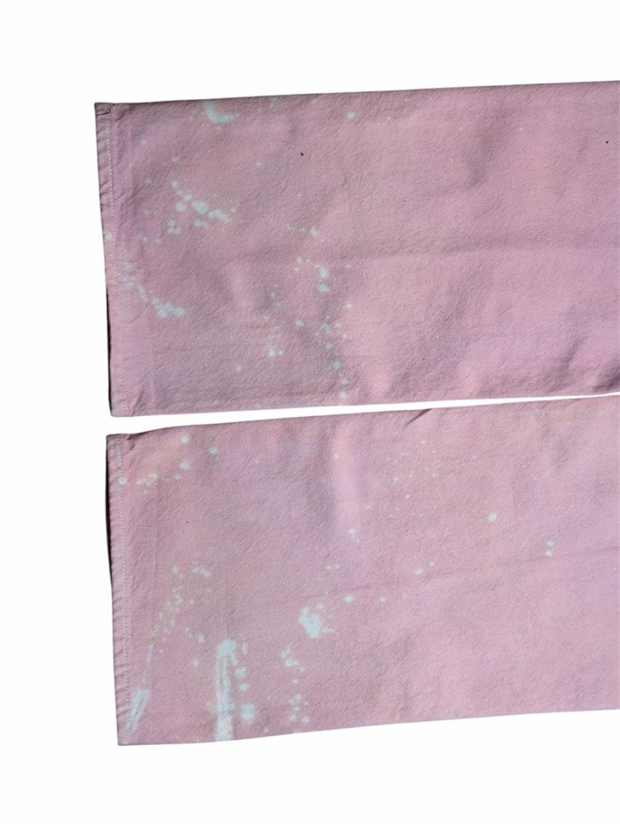 Denim forum aritzia 90’s wide leg baggy jeans - TheRWDenimDenim Forum Aritzia 90's Wide Leg Baggy Pink Upcycled Reworked Denim – TheRWDenim