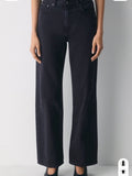 Denim Forum “The Farrah Hi-Rise Wide Leg” Black - TheRWDenimDenim Forum The Farrah Hi-Rise Wide Leg Black – TheRWDenim