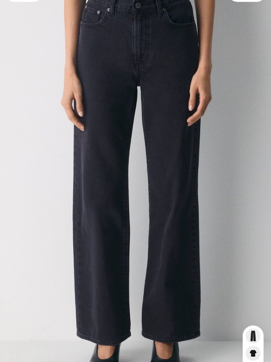 Denim Forum “The Farrah Hi-Rise Wide Leg” Black - TheRWDenimDenim Forum The Farrah Hi-Rise Wide Leg Black – TheRWDenim
