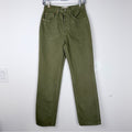 Denim Forum woamans Olive Straight-Leg Jeans - TheRWDenimDenim Forum Olive Straight-Leg Green – TheRWDenim