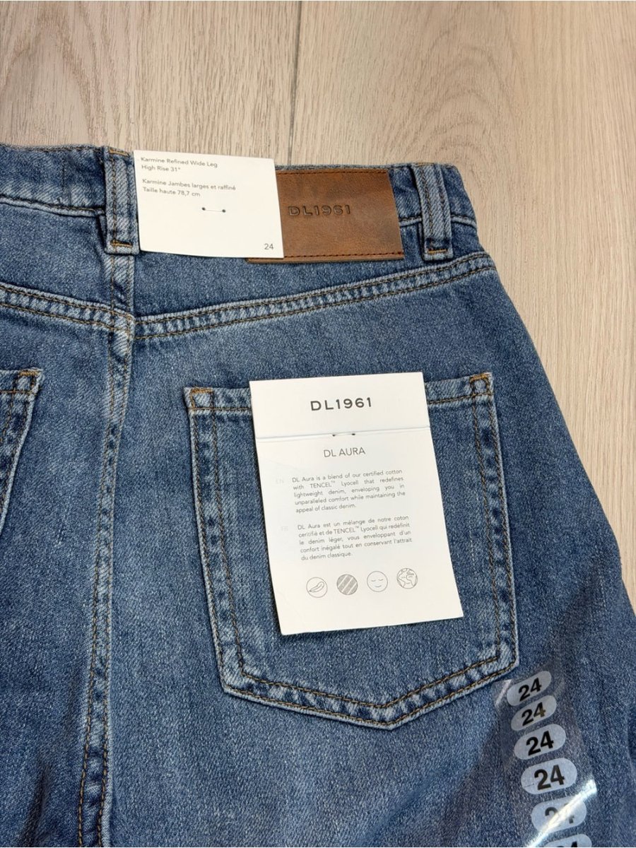 DL1961 Karmine Wide Leg High Rise - TheRWDenimDL1961 Karmine Wide Leg High Rise Blue Wash – TheRWDenim